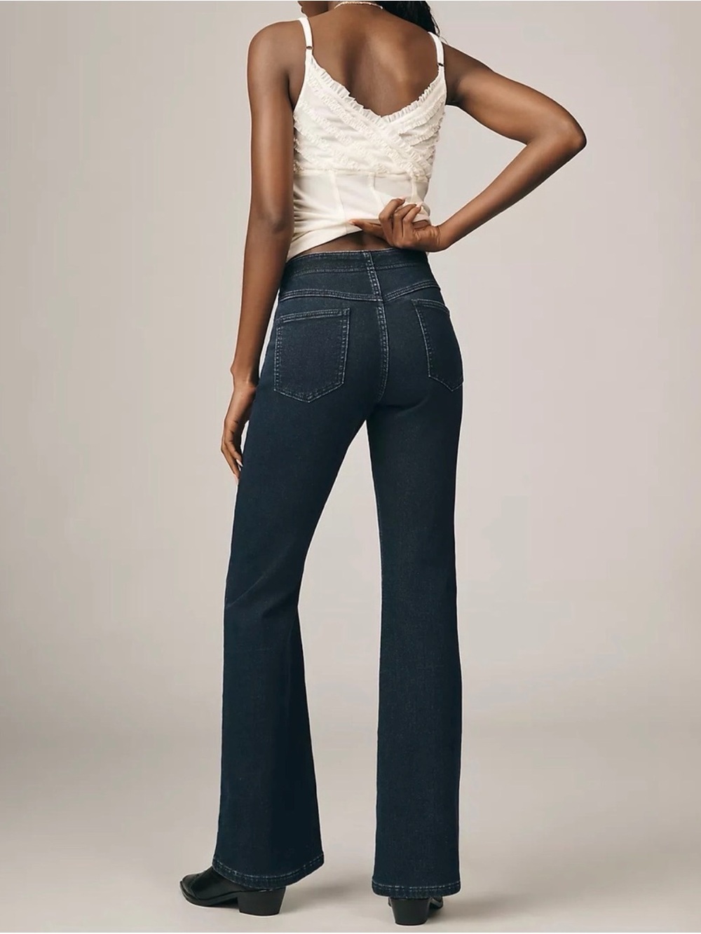 NWT Pull On Pilcro Dark Blue Flare Jeans for Women